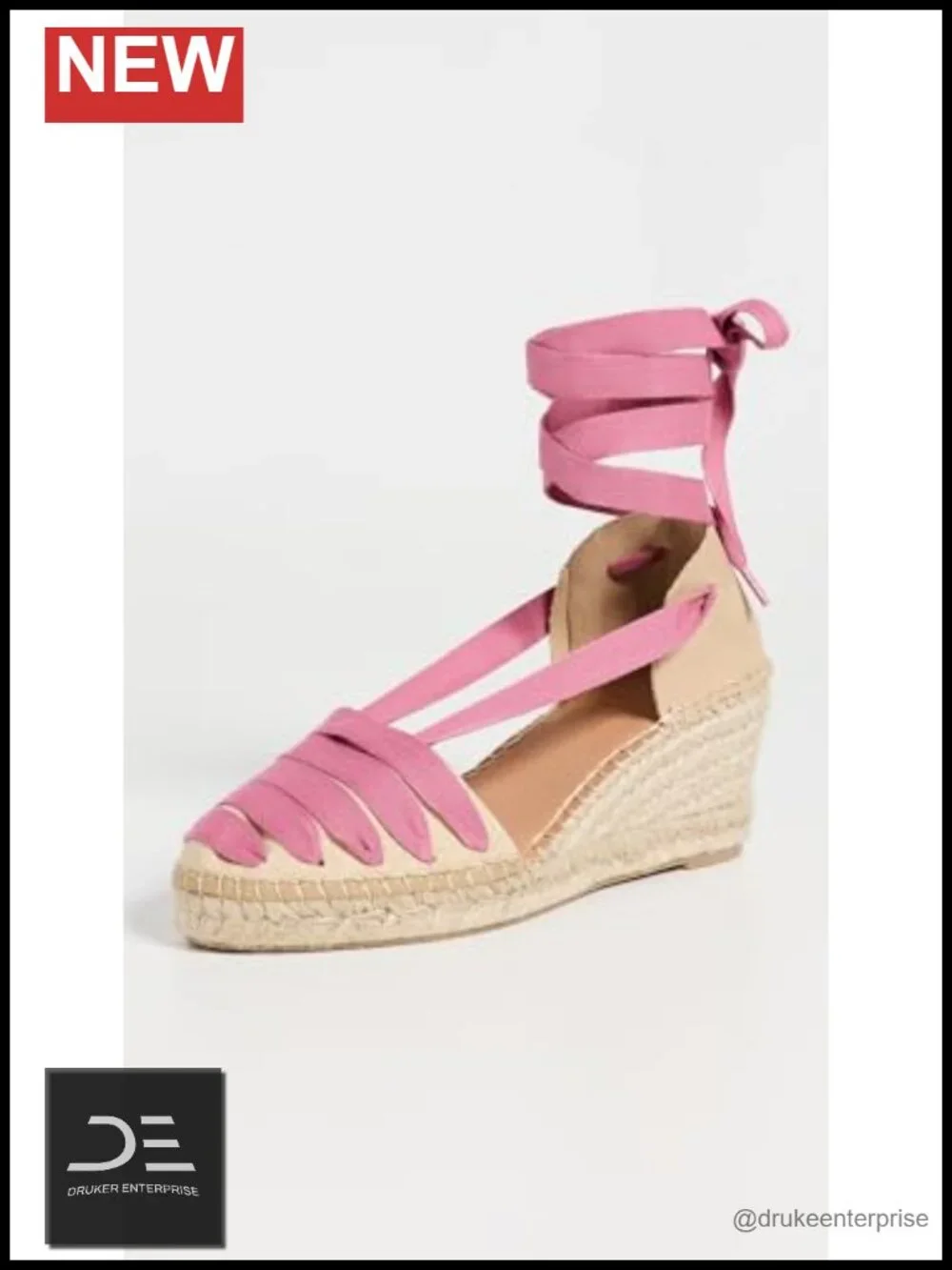 Espadrille Wedge Sandals 2.5in Heel Ankle Strap